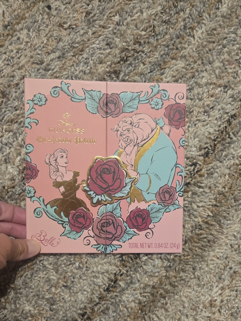 Disney Pink & Gold Belle and Beast Rose Compact